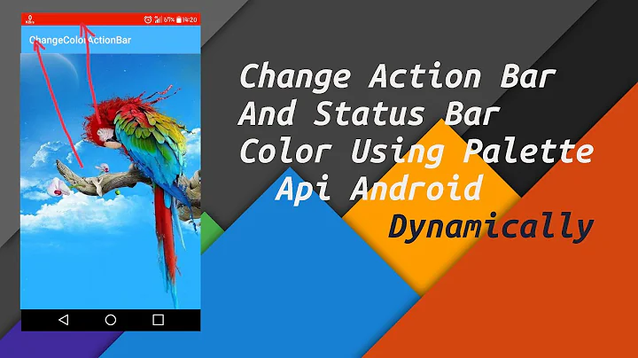 How To Change Action Bar And Status Bar Color Dynamically Android Studio Palette Api Tutorial