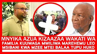 Tobaa. Mazito Yaibuka Wakati Familia Ikiuwaga Mwili Wa Mzee Mtei Leo