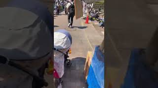 波佐見陶器市で初めてチリンチリンアイスを食べる1歳児の娘RANちゃん　#shorts