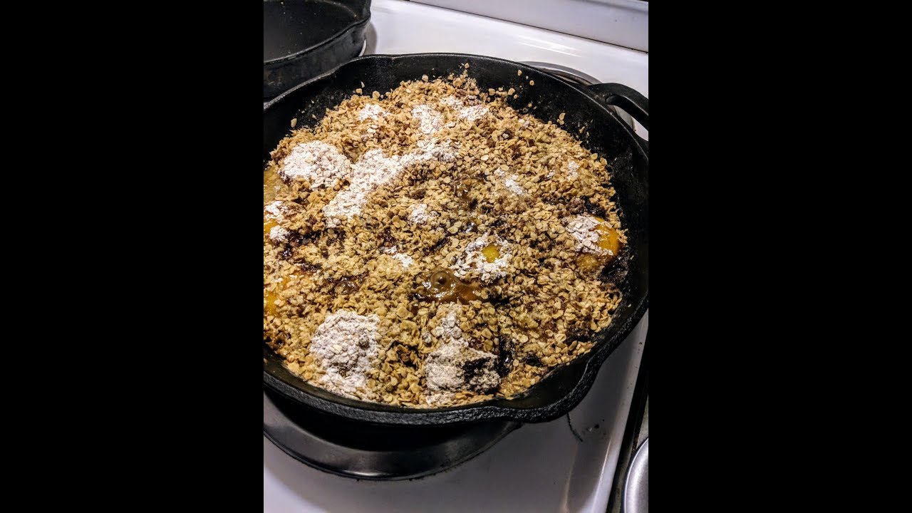Cannabis infused peach crisp.