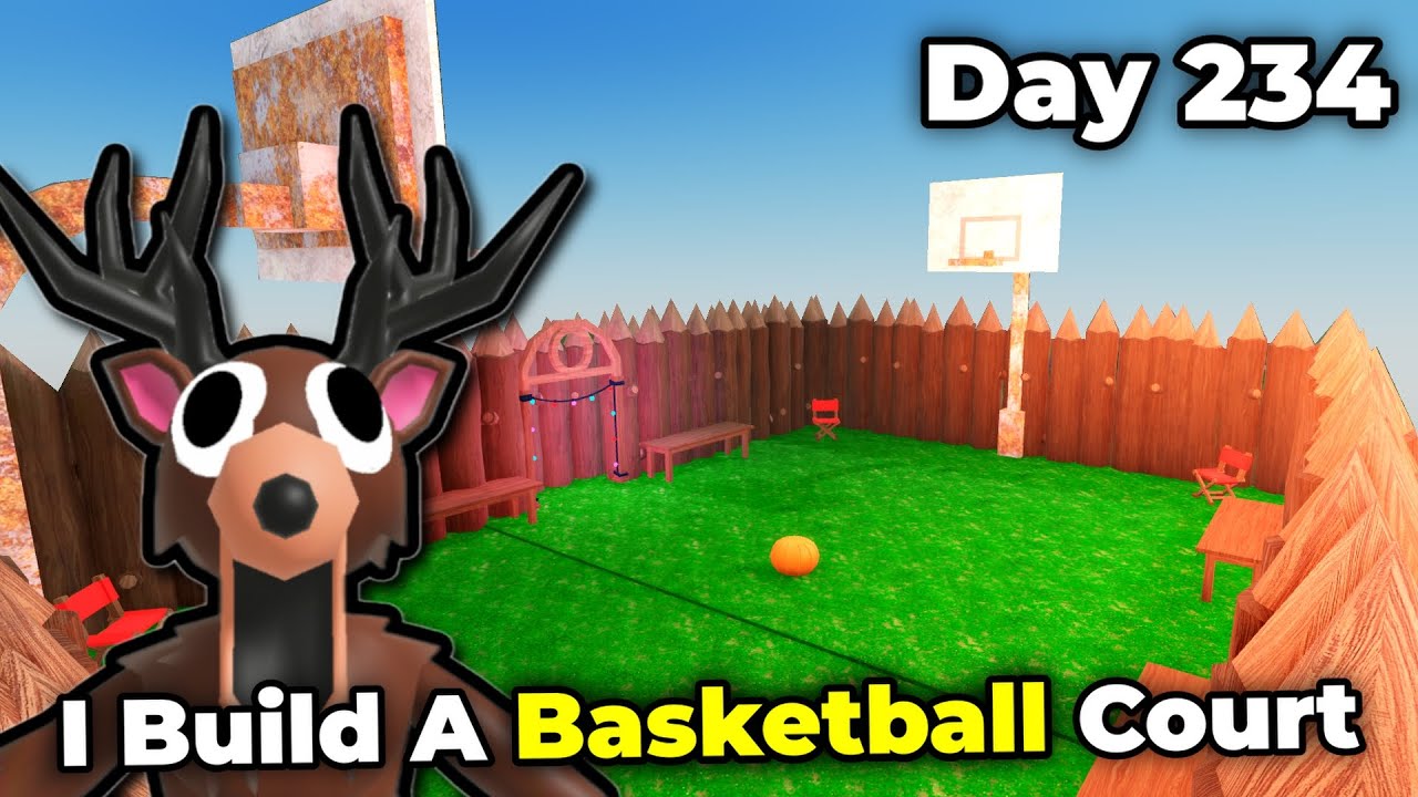 I Built A *Basketball Court* In 99 Nights In The Forest
