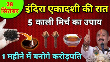 28 सितंबर इंदिरा एकादशी की रात पांच काली मिर्च के दाने का उपाय बनाएगा आपको करोड़पति