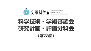 科学技術・学術審議会研究計画・評価分科会（第73回）