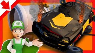 Car Crash Cartoons For Children. Cartoon For Kids Cars. Cartoon Vehicles Truck Children Car For Kids