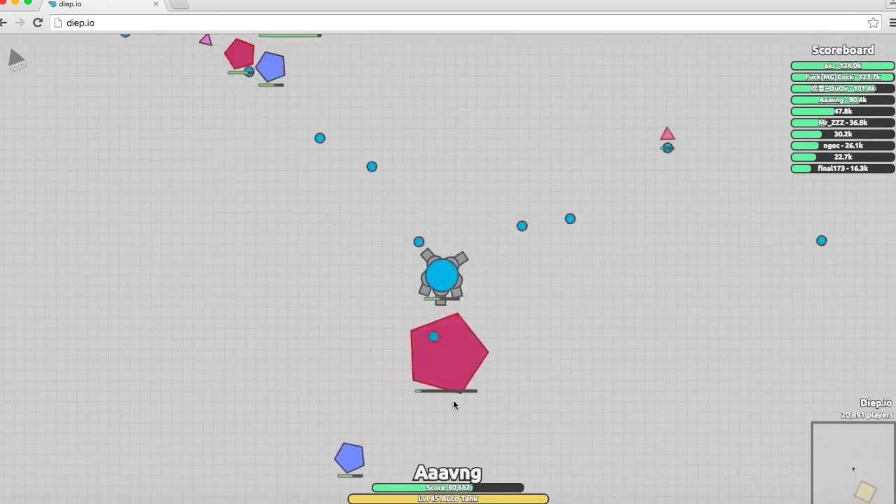 Diep io | New Update | Auto Tank Gameplay x5 Cannons!!!