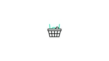Basket icon Lottie JSON animation