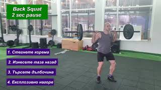 Back Squat 2 sec pause