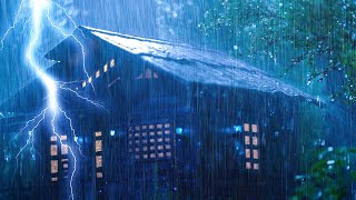 Sound of Heavy Rain and Thunder to Sleep 🌧️ Sleep, Study, Meditate, Relax