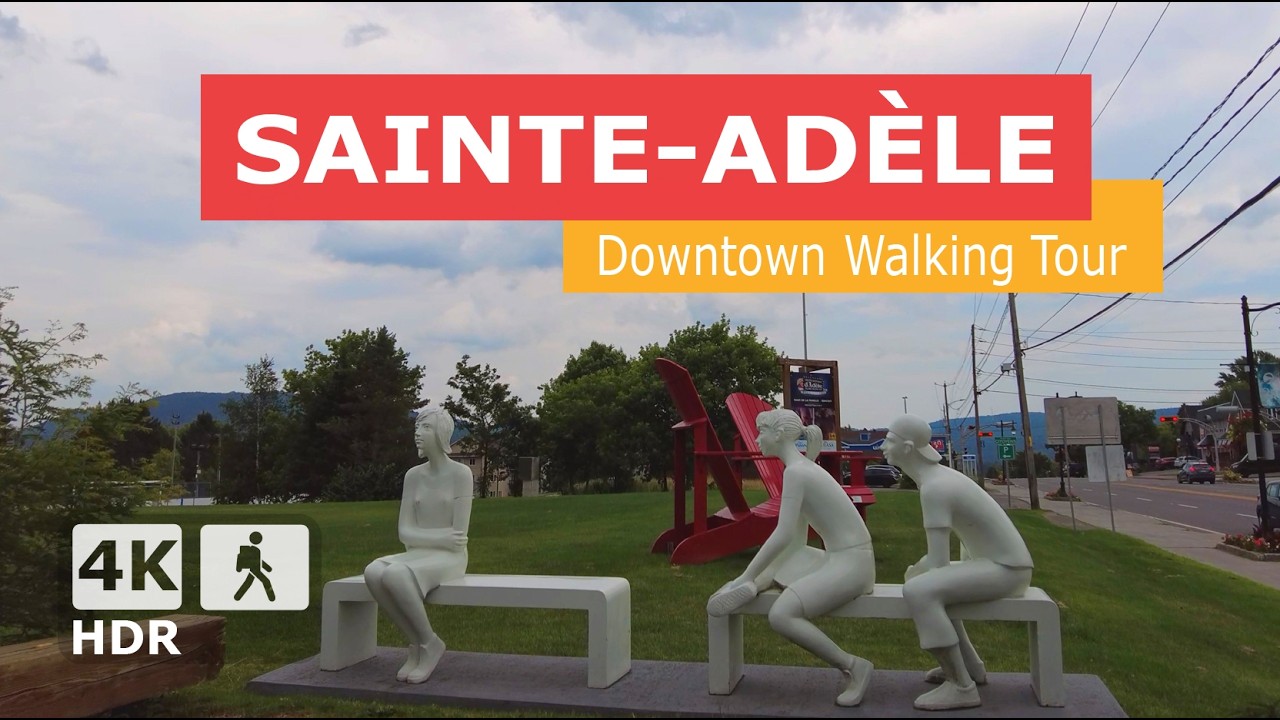 [ 4K ]  Exploring the Hidden Gem of Downtown Sainte-Adèle  | Quebec, Canada 2025 🇨🇦