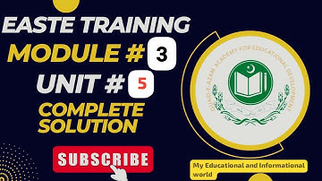 Unit 5 | Module 2 | QAED | app | EaSTE training #qaed #training #quiz  #module3 #unit5 #school