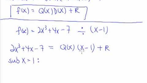 6. The Remainder Theorem