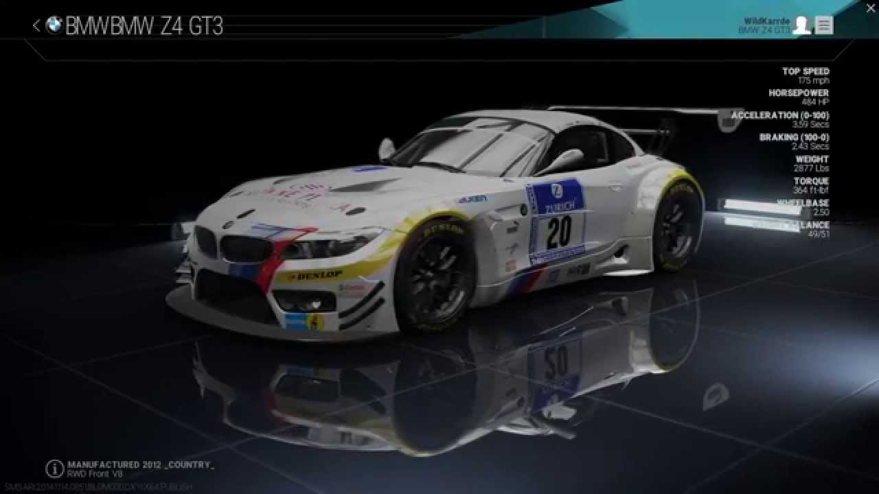 Project CARS Build 851 - BMW Z4 GT3 Showcase - YouTube