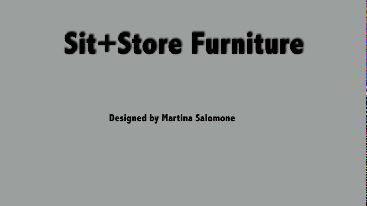 Sit+Store Furniture   2D CAD Animation -  Designed by Martina Salomone