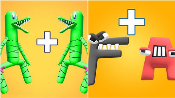 Merge alphabet lore run Vs merge rainbow 3d run ⭐⭐⭐⭐⭐⭐ merge battle