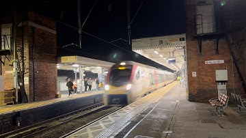 Arcing Greater Anglia Class 745/0 passing through Shenfield Station.
