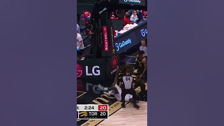 He took someone out during the game 😂 #fyp #nba #basketball #shorts #funny