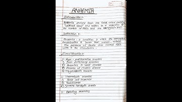 Anaemia notes #anaemia #notes #note #notebook #assignments #assignment #viral #youtube #views #video
