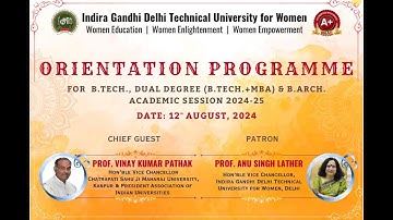 LIVE Orientation Program for newly admitted UG Students 12 August 2024
