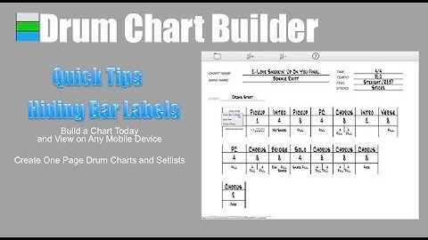 Quick Tips Making More Room On Your Drum Chart using Drum Chart Builder