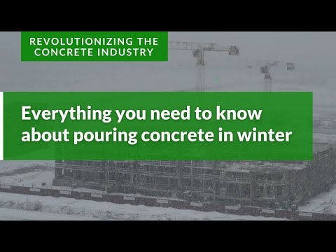 Vídeo: Como você despeja concreto para o inverno?