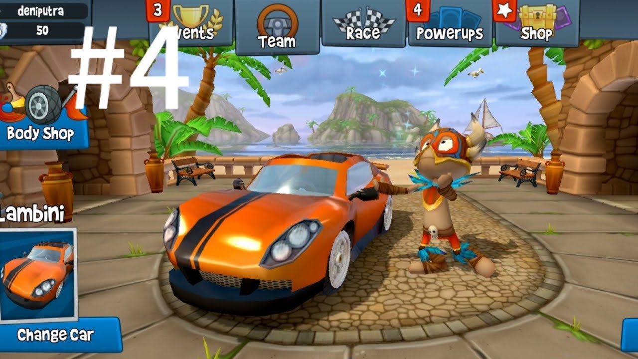 Aku mencoba untuk menjadi pembalap terkenal di {BEACH BUGGY RACING 2 ...