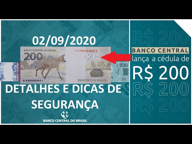 Banco Central do Brasil - Os itens de segurança da nova nota de 200 reais  seguem a mesma lógica das demais cédulas do Real e são super fáceis de  identificar. Ao receber