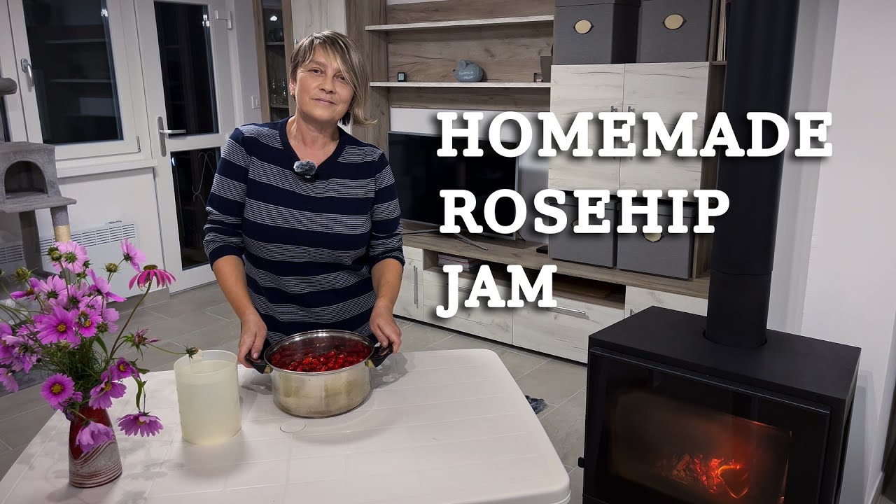 Homemade Rosehip Jam | Less Sugar! 4-Ingredient Recipe!