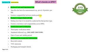 Module 15 - Environmental Product Declaration (EPD) #circulareconomy #education #environment #epd 