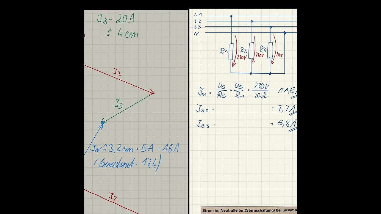 EBT LF 5 Berechnung Drehstrom 2 Leistung bei unsymmetrischer Belastung YouTube