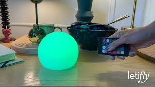 Moon Cordless LED Table Lamp with Rechargeable Batteries:  Different Colors