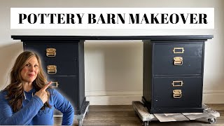 achieving campaign furniture look with pottery barn desk