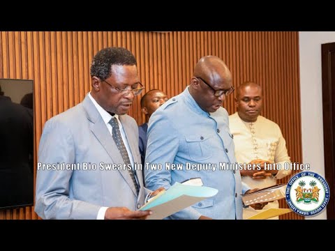 President Bio Swears in Two New Deputy Ministers Into Office