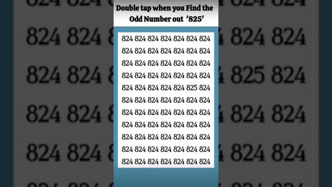 find number 825 #findthedifferences1