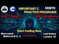 C Programming Lecture 13 | Important Programs Before Unit 2 | Swapping &amp; Math Functions Explained