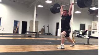157 kg power clean & 2 jerks