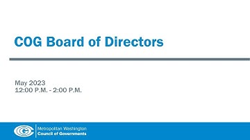 May 2023 COG Board of Directors