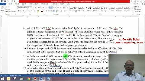 Lectutre 26: Simulation of Turbine in Aspen
