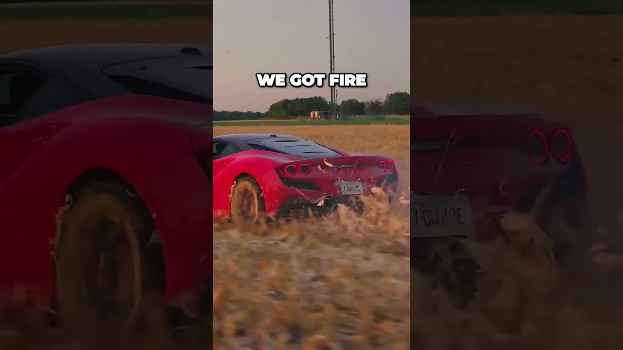 Ferrari on offroad get burned 