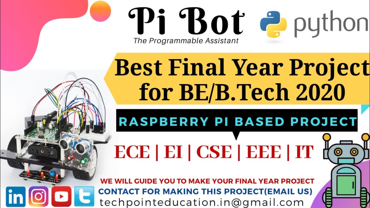 PI BOT Raspberry Pi Project Best Final Year Project for ECE & CSE