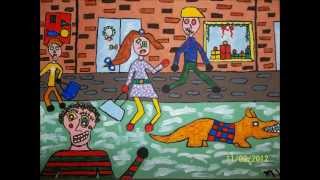 Original Outsider Art Painting by M. Ladanyi