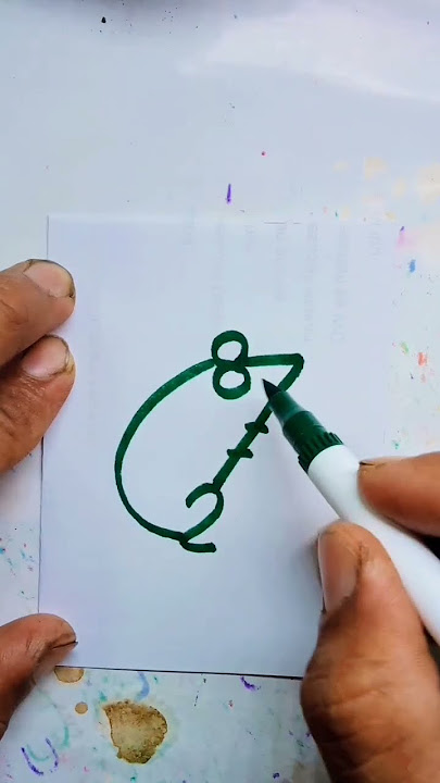 learn to draw a mouse from the number eight #drawing #art #shorts