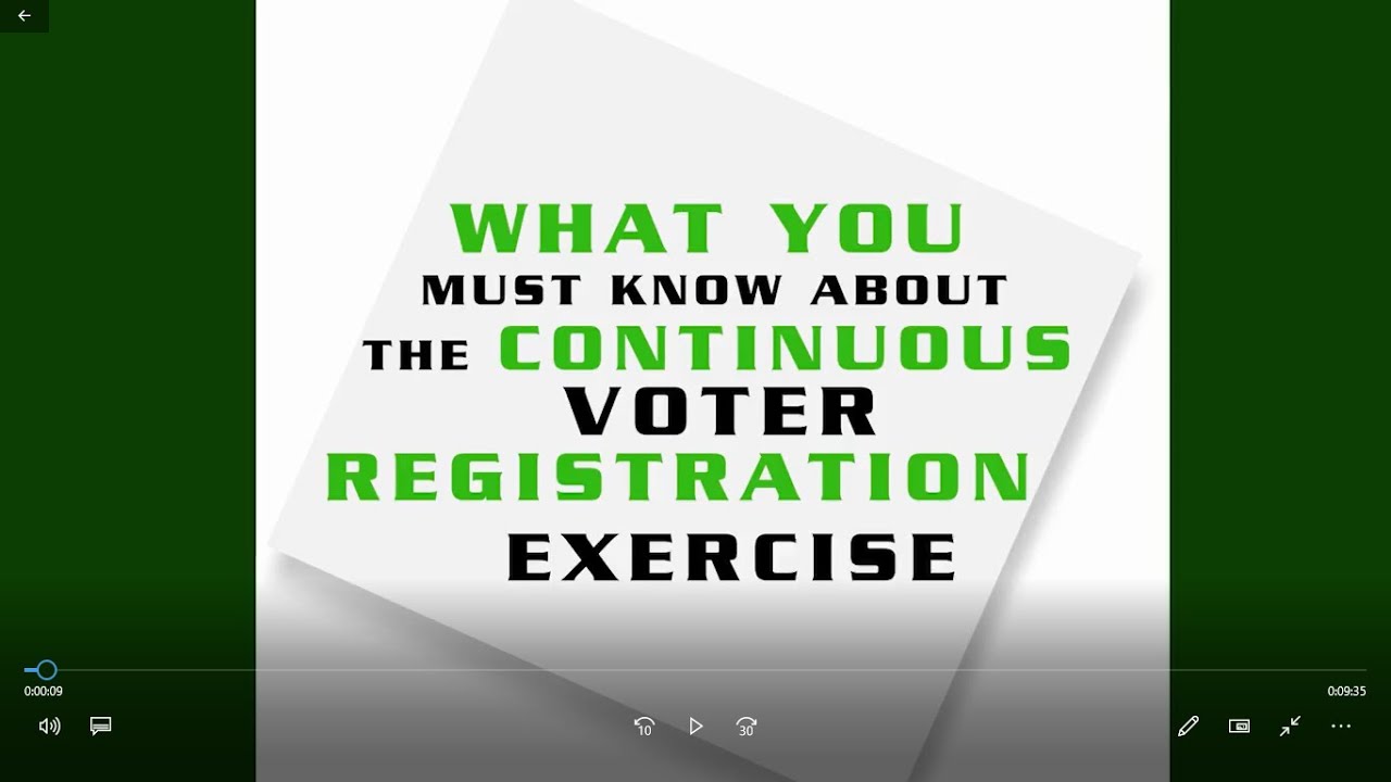 INEC CONTINUOUS VOTER REGISTRATION