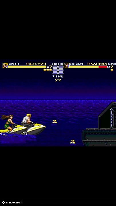 Streets of Rage Remake Mania Sor2 Jet Ski path