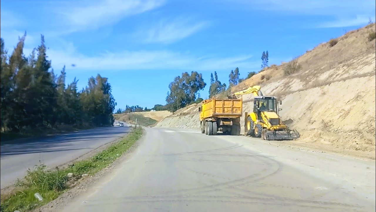 تابعو آخر أشغال ازدواجية الطريق الوطني الرابط بين برج منايل و كاب جنات