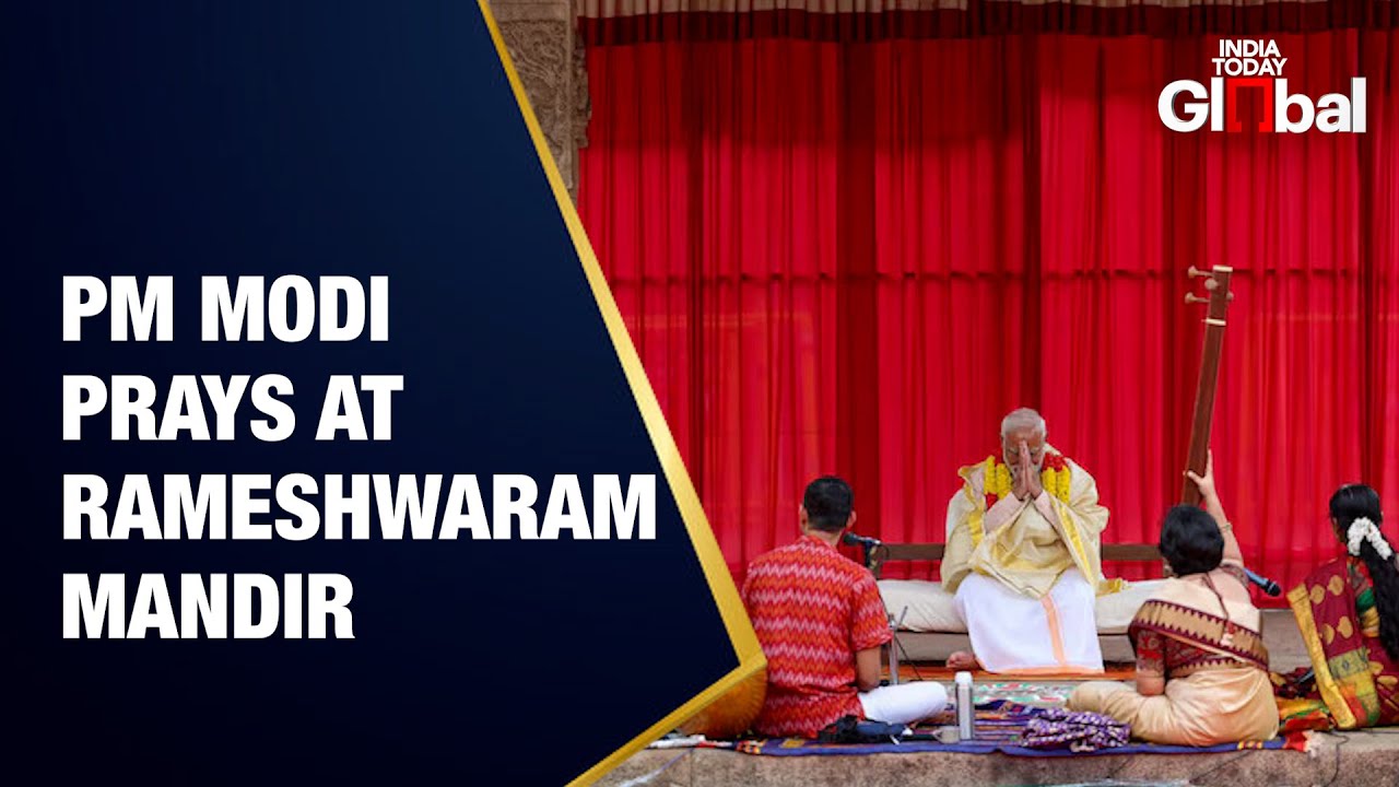 LIVE: PM Modi Offers Prayers at Rameshwaram Mandir in Tamil Nadu ...