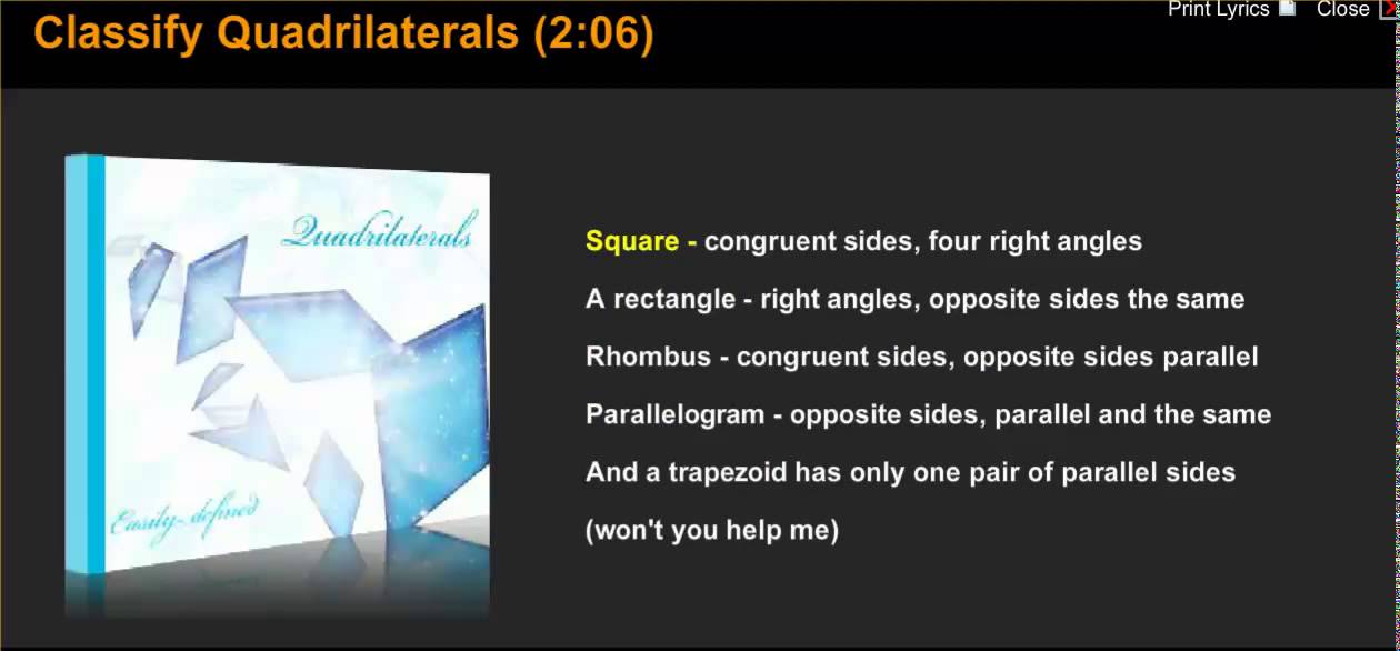 quadrilateral song YouTube