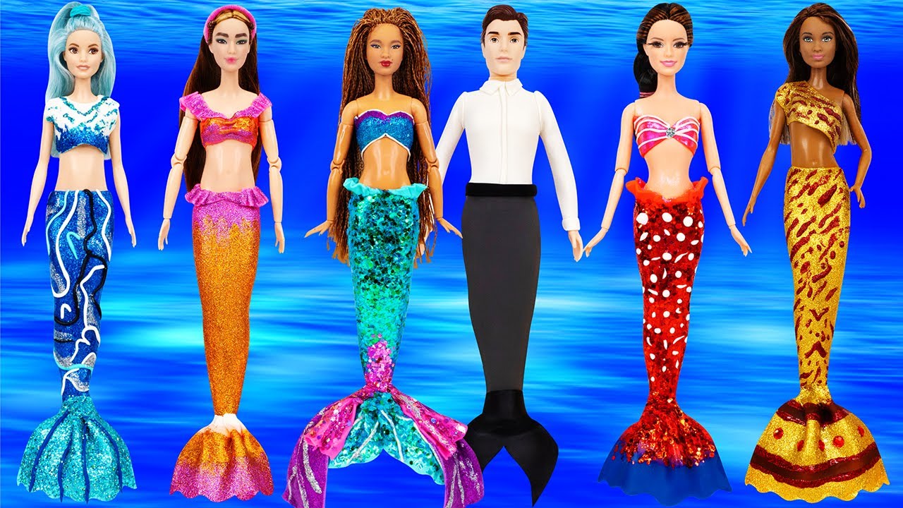 DIY Making Mermaid Costumes for Barbie Dolls