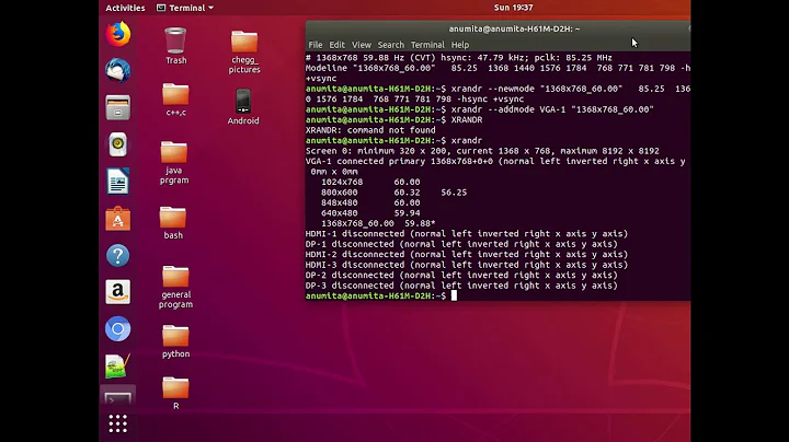 Ubuntu Screen Resolution Change  Permanent