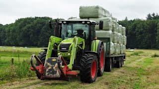 Claas Arion 420 | AJ Bedrijfsdiensten | Collecting bales | Staverden | Netherlands.