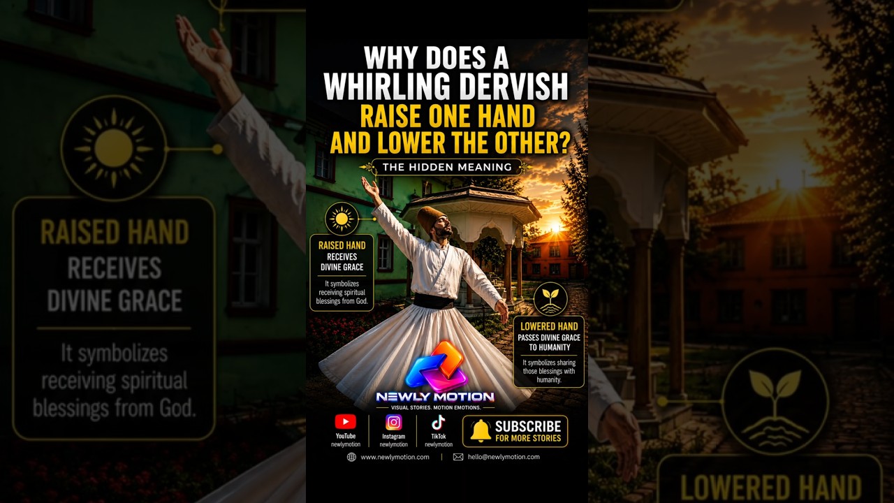 Why Do Whirling Dervishes Raise One Hand and Lower the Other? #Shorts